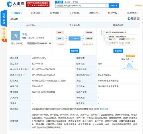 阿里巴巴成立注冊資本5億元全資子公司，聚焦計算機軟硬件領域